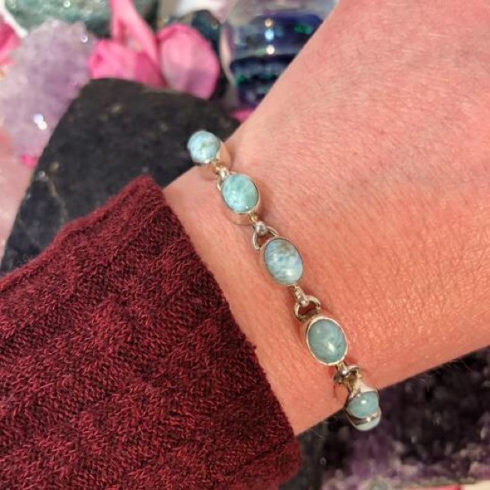Sterling Silver Larimar Bracelet